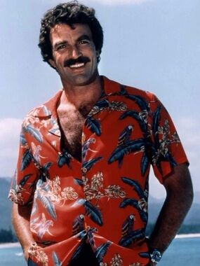 Vintage Paradise Found Red / Parrot Hawaiian Shirt Magnum PI XXL